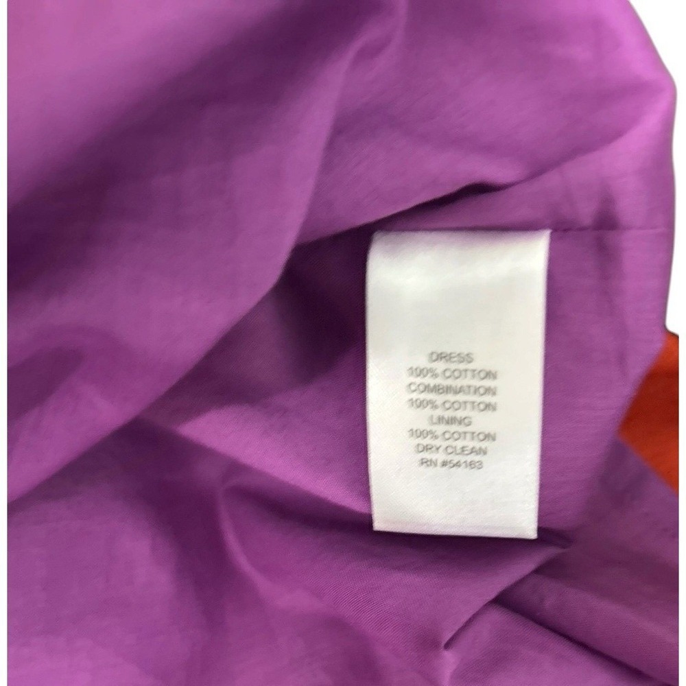 NEW JESSICA SIMPSON Size 10 Cotton Block Stripe Square Neck Summer Dress Pockets - Picture 9 of 10